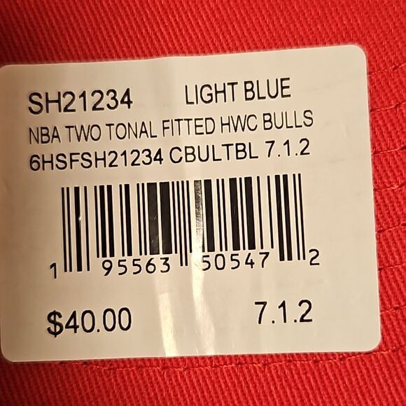 Mitchell&ness CHICAGO BULLS  FITTED Blue&Red  Hat sz 7 1/2 - Picture 3 of 3